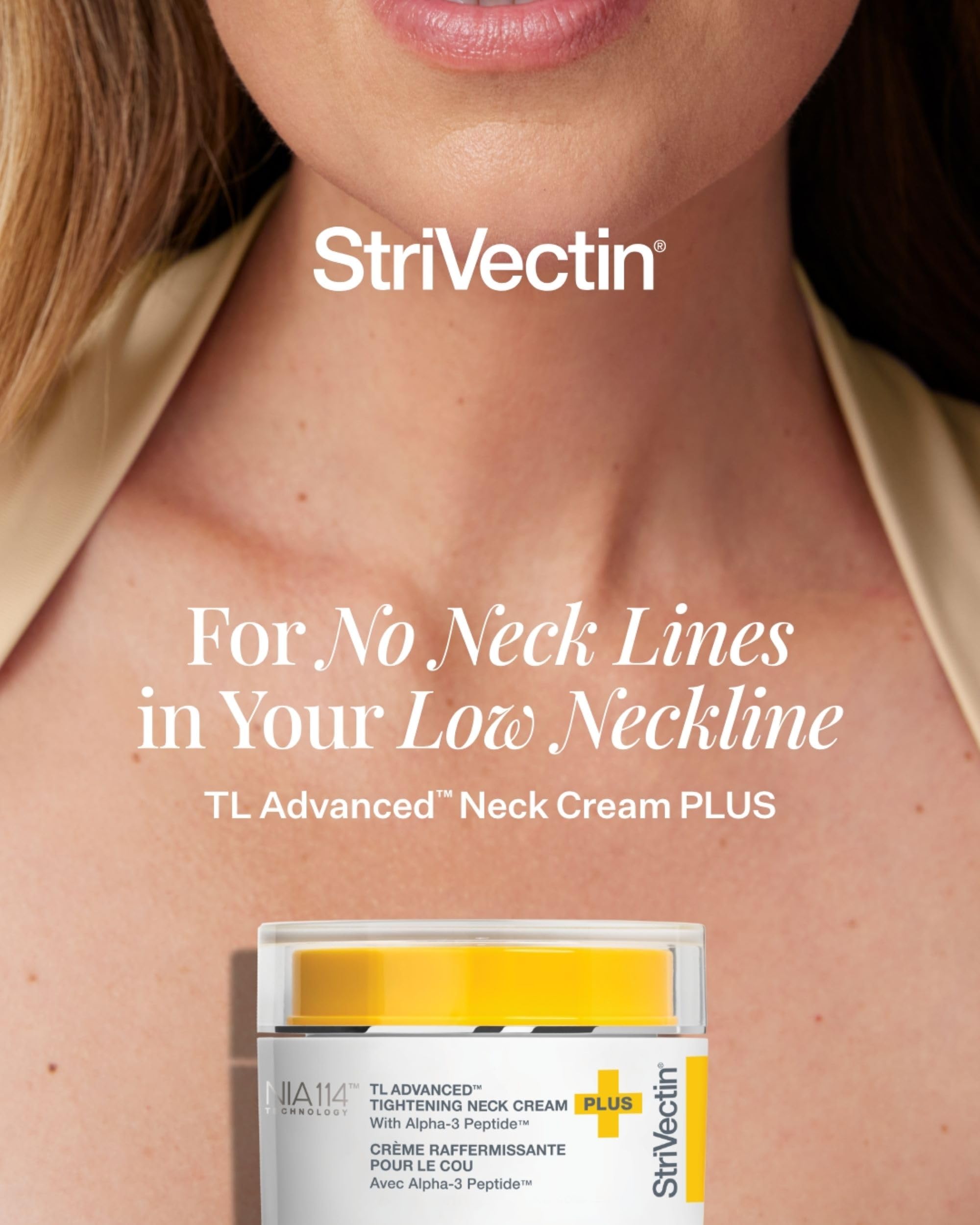 Side profile of StriVectin Tighten and Lift Advanced Neck Cream Plus jar