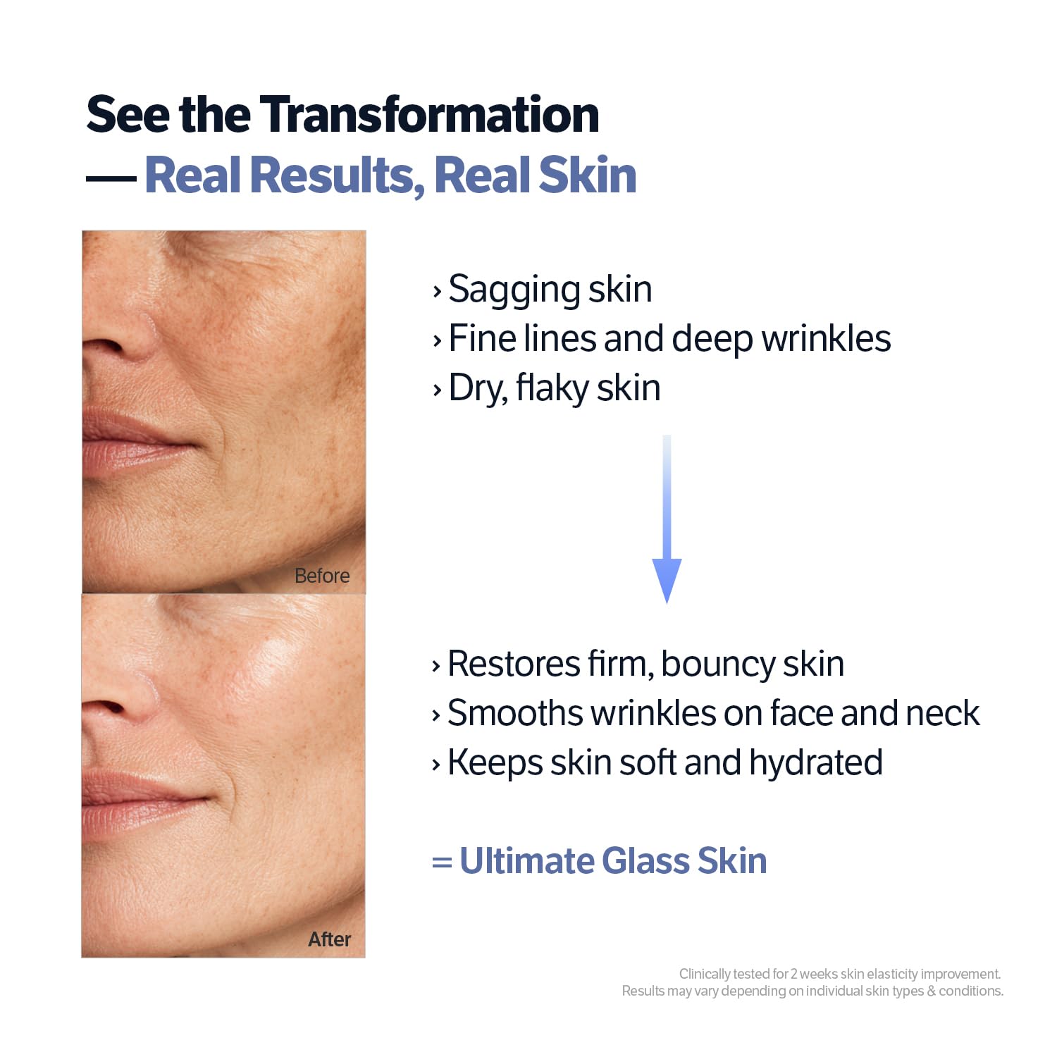 Product texture showing collagen capsules in hydrating gel