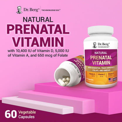 Top view of Dr. Berg prenatal vitamin bottle