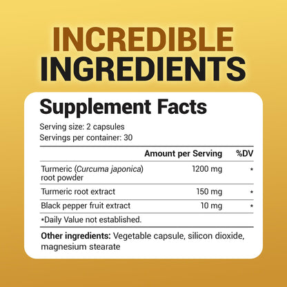 Dr. Berg Turmeric Curcumin dietary supplement ingredients and dosage instructions