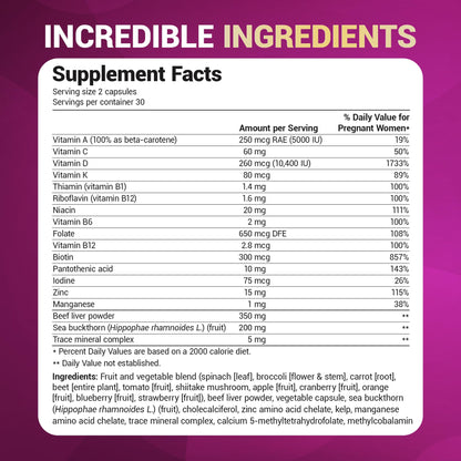 USA imported Dr. Berg prenatal vitamins for women