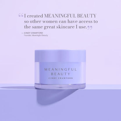 Meaningful Beauty beyond overnight retinol repair crème side view text details