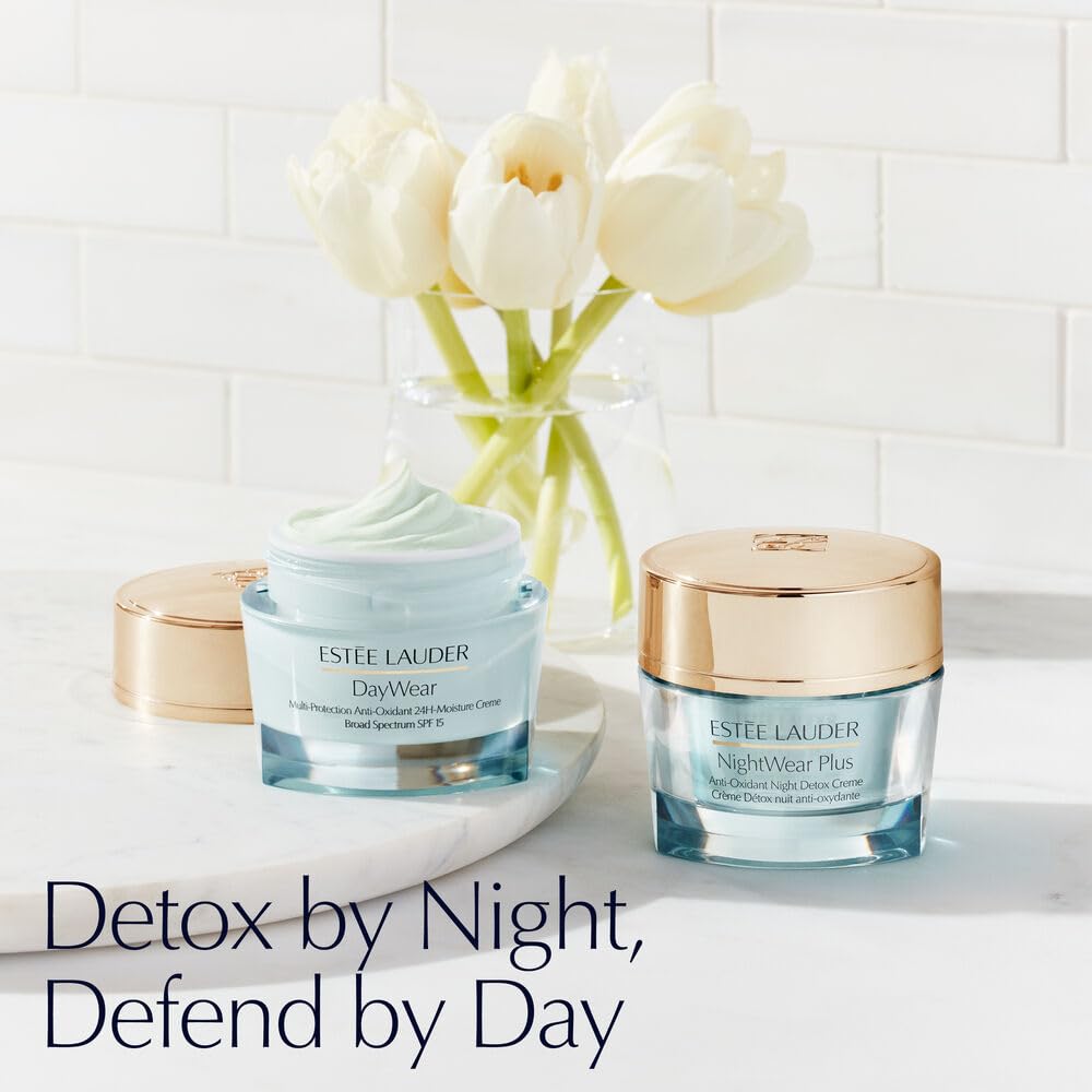 Estée Lauder NightWear Plus 1.7 Ounce packaging box and jar details