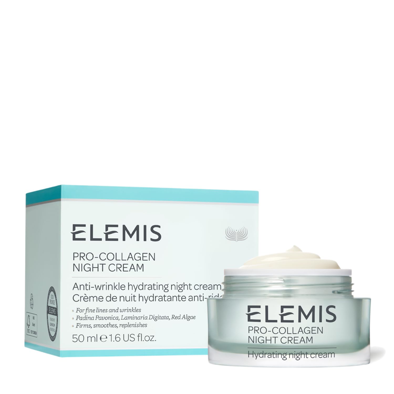 ELEMIS Pro-Collagen Oxygenating Night Cream texture showcase of the ultra rich white facial cream