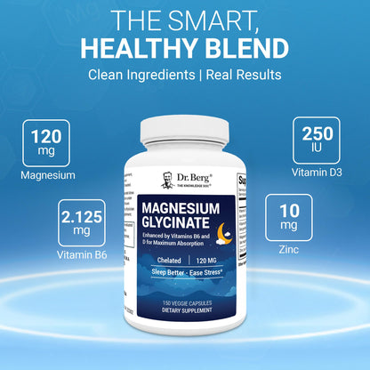 Dr Berg 4-in-1 Minerals Supplement showing the chelated stress and sleep support formula