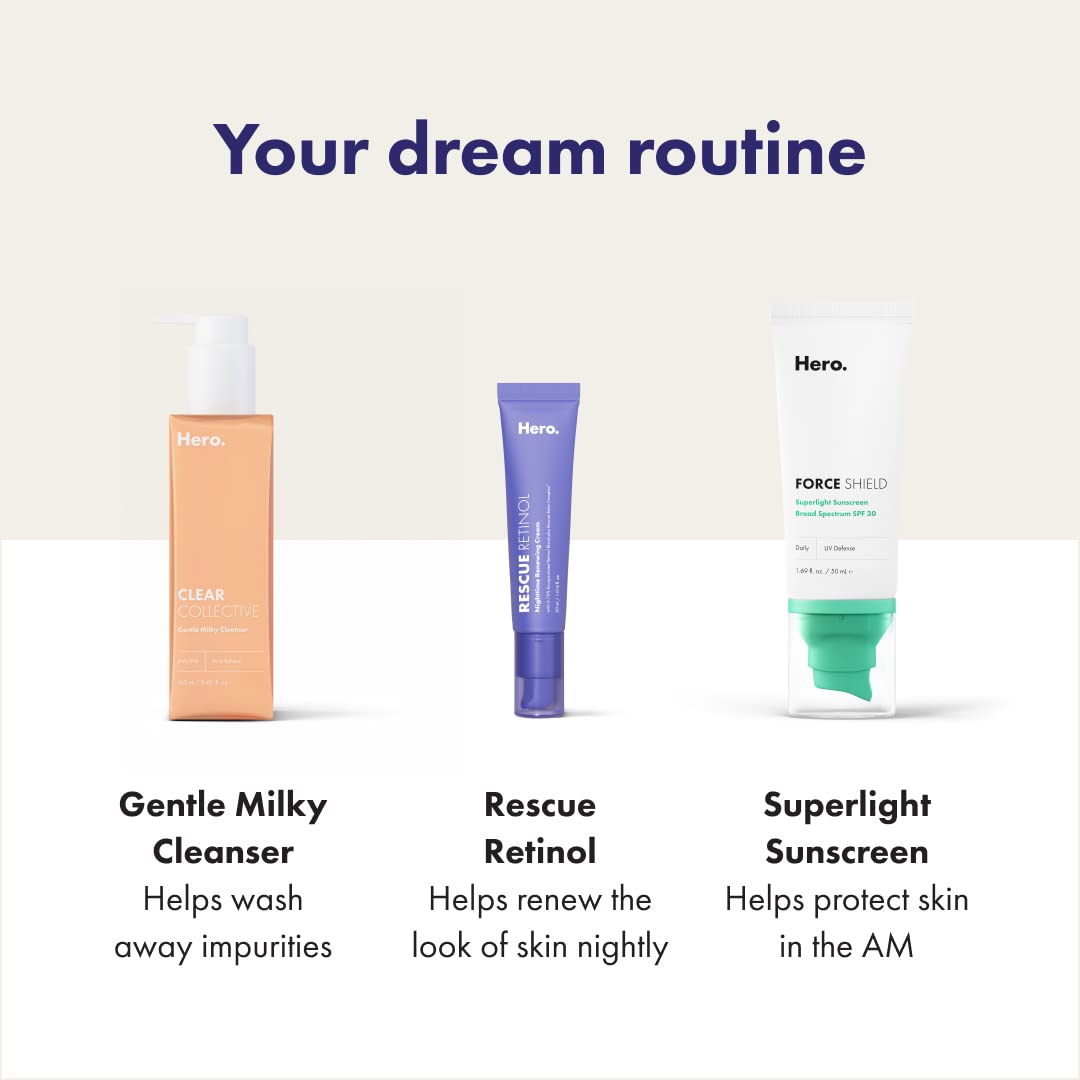 Hero Cosmetics uneven texture night cream application sample on skin