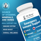 Dr. Berg Emergency Immune Support supplement facts label