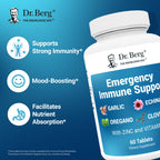 Dr. Berg Emergency Immune Support ingredients list on bottle