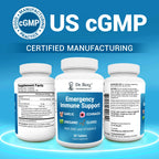 Close up of Dr. Berg Emergency Immune Support packaging
