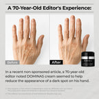 Dominas dark spot corrector cream tube and box arrangement