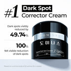 Dominas dark spot corrector cream active ingredients breakdown graphic