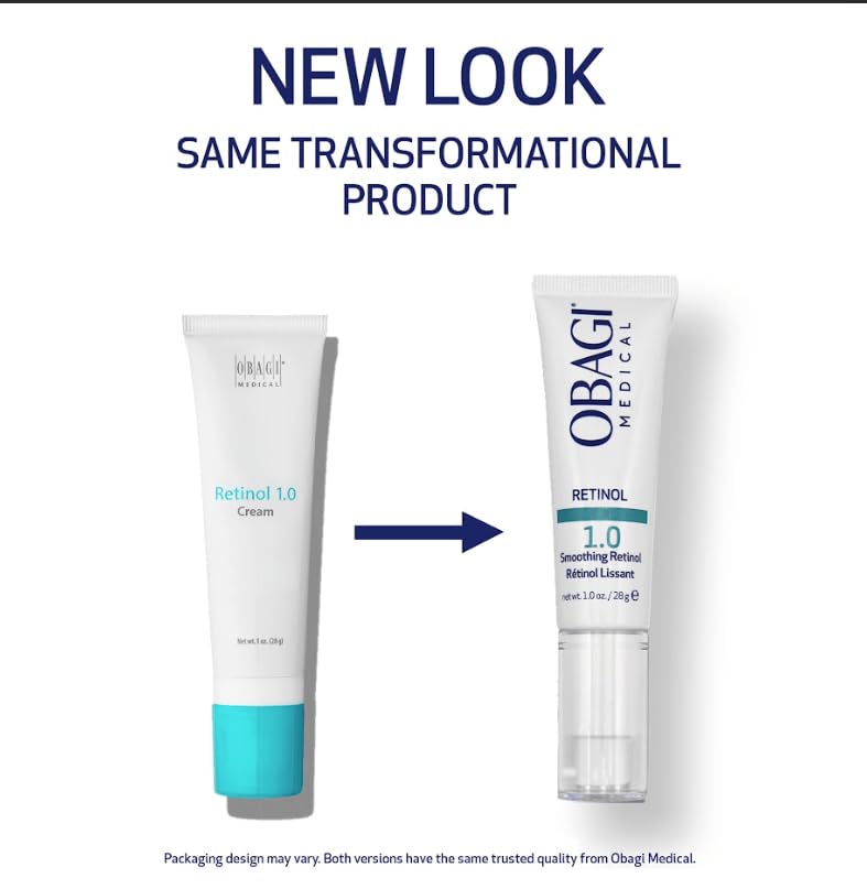 Obagi Medical Retinol one percent night cream packaging showing product details and directions.