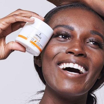 Full size 2 oz jar of IMAGE Skincare hydrating repair crème on a clean background