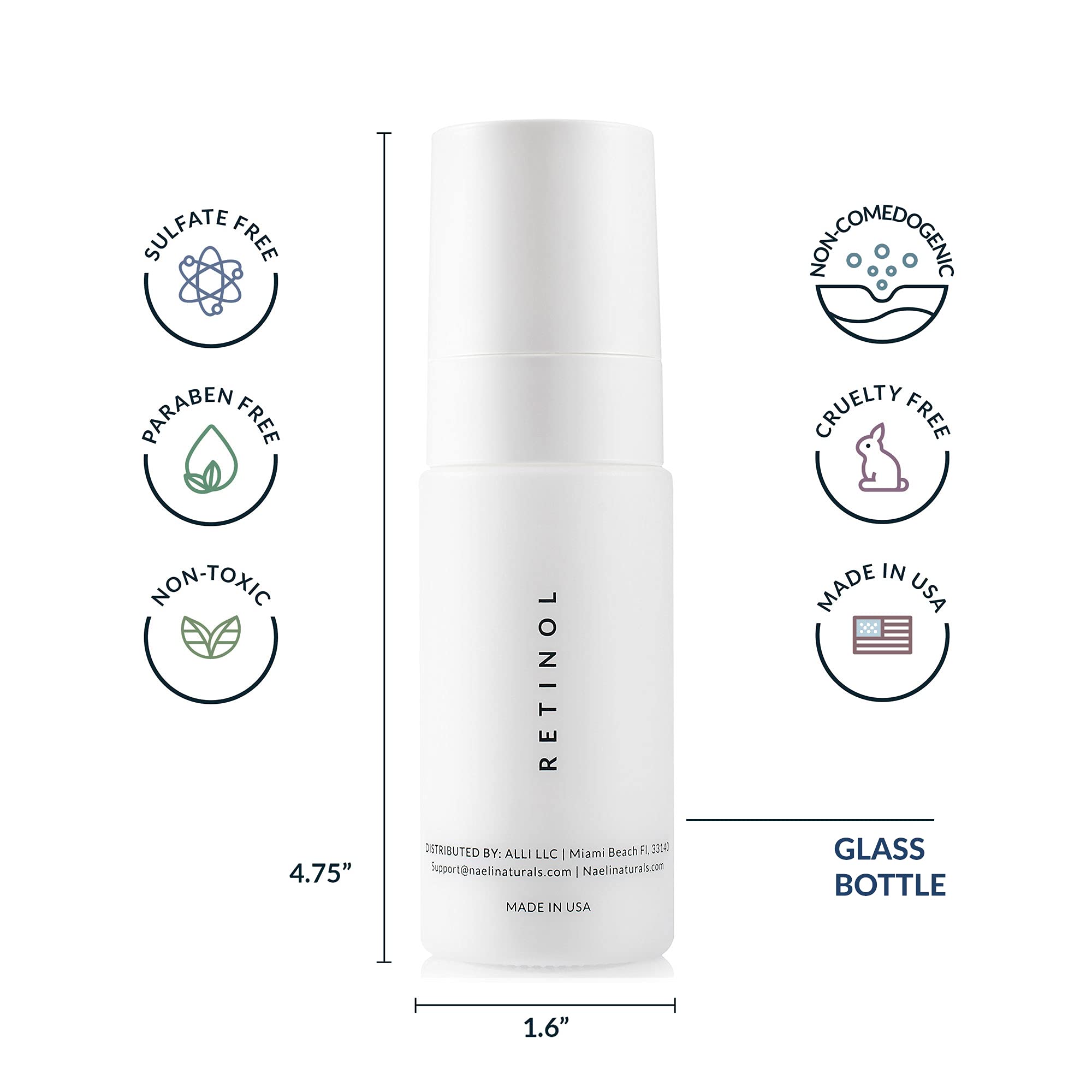 Texture shot of NAELI lightweight non greasy retinol moisturizer on skin