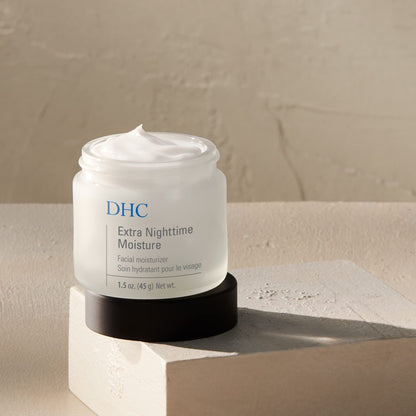 DHC fragrance free moisturizing cream jar displaying the authentic import label