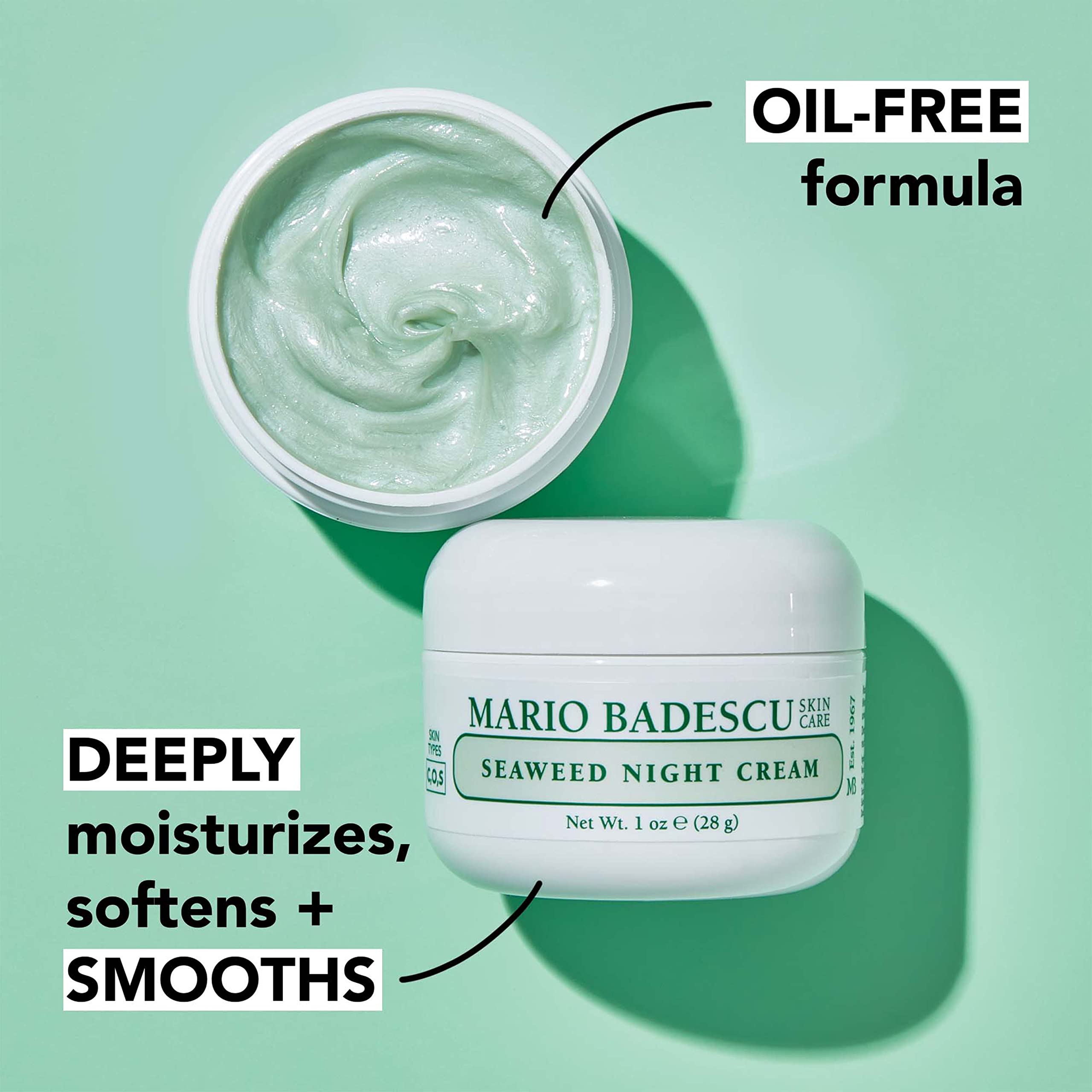 Mario Badescu moisturizer with collagen and sodium hyaluronate for combination skin.