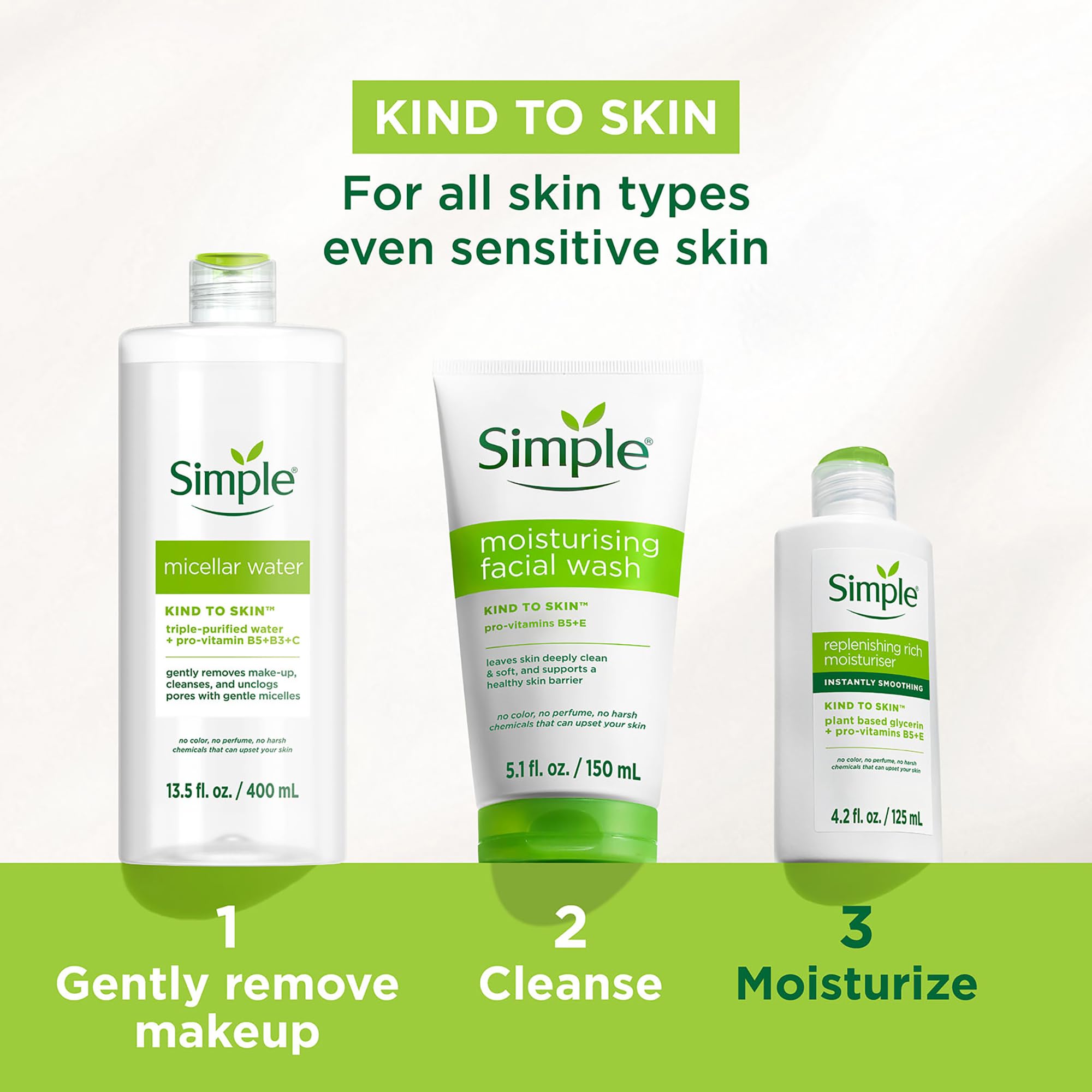 Simple Kind to Skin rich nourishing moisturizer bottle displayed on a clean background