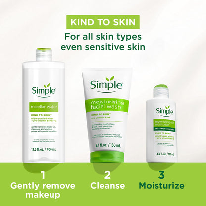 Simple Kind to Skin rich nourishing moisturizer bottle displayed on a clean background