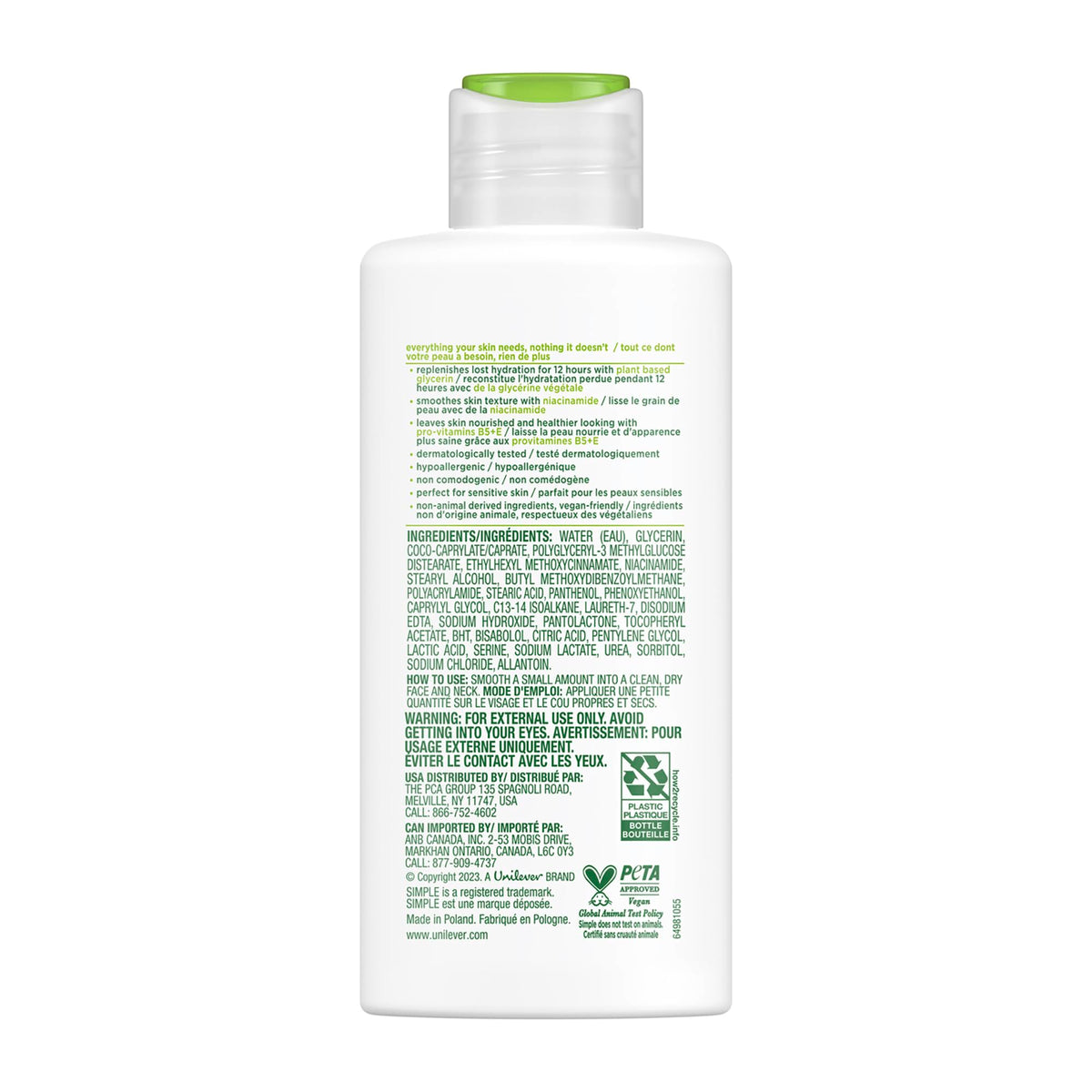 Simple Replenishing Rich Moisturizer lifestyle product display