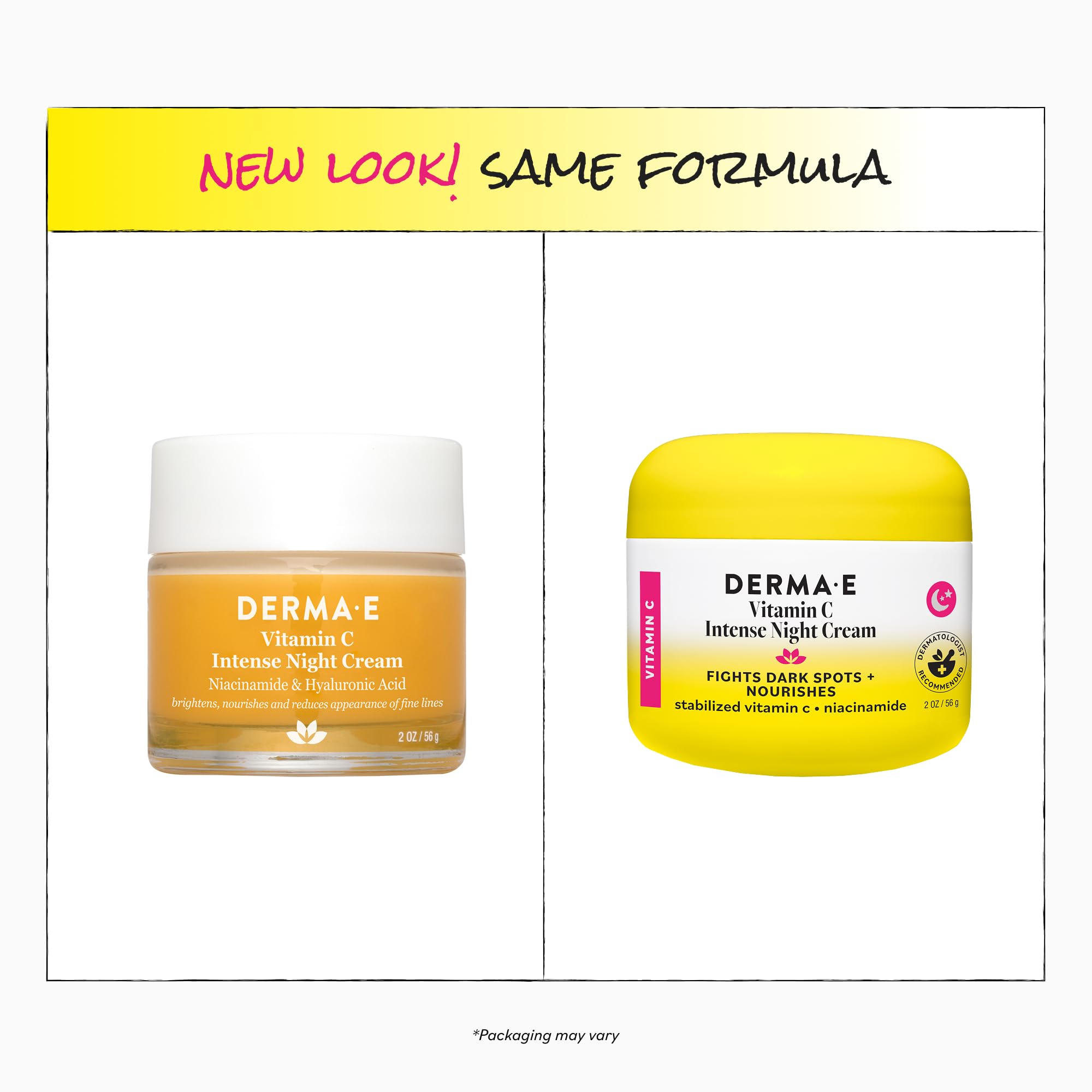 Derma E overnight skin renewing cream product packaging showing the clean vegan certification.