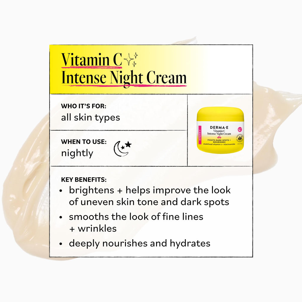 Derma E Vitamin C Intense Night Cream ingredients and usage info