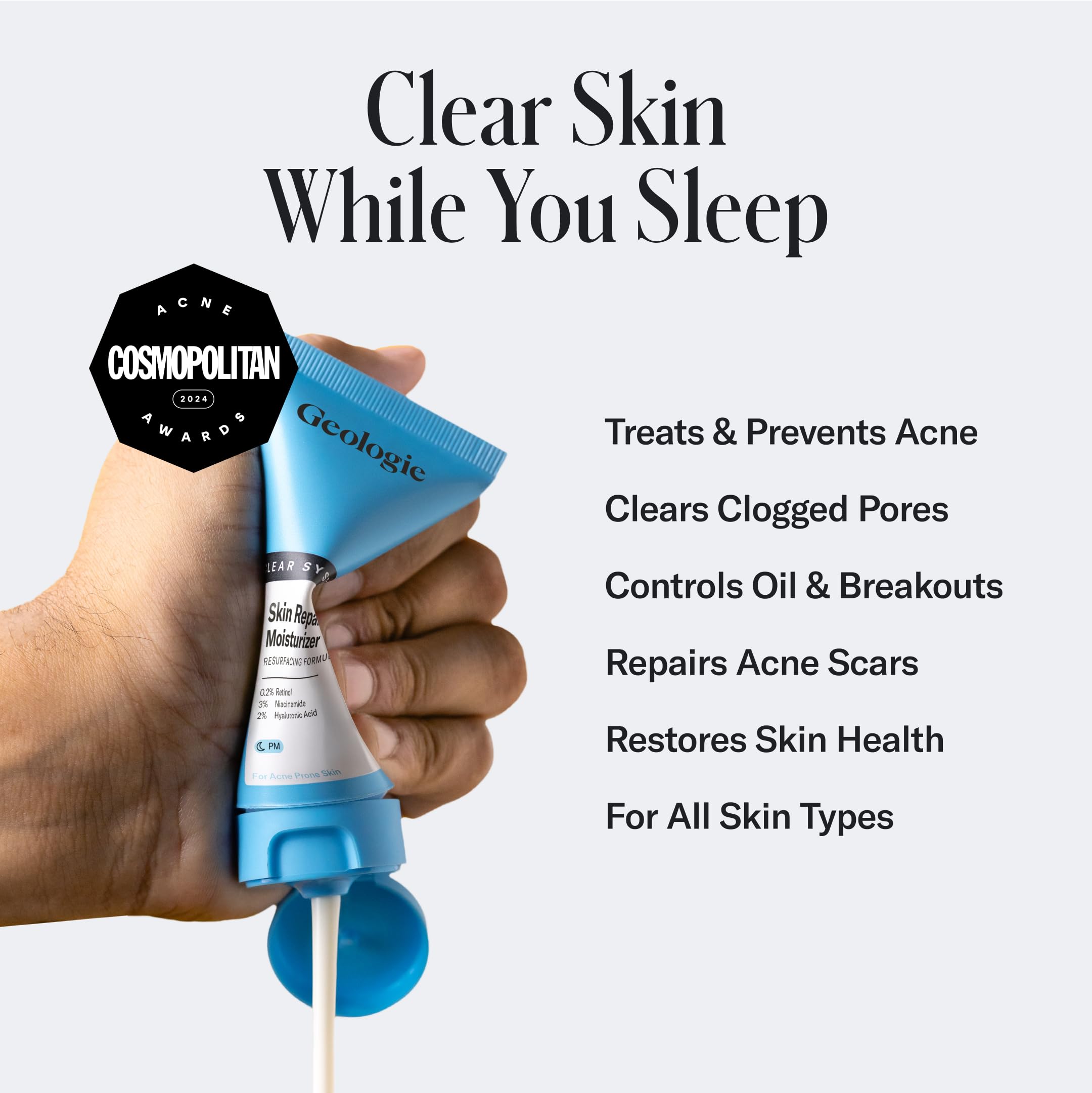Geologie Clear System Retinol Face Cream packaging details and label