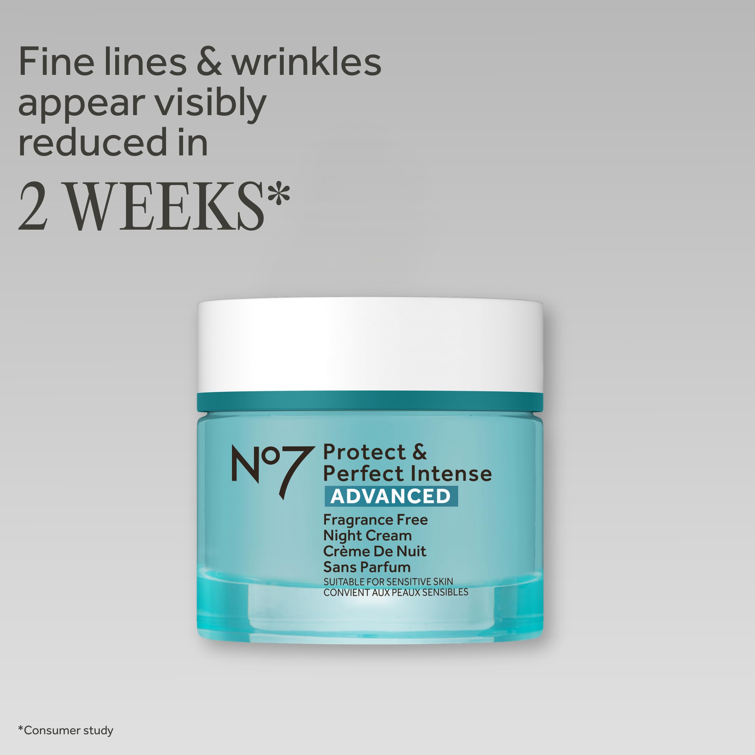 No7 wrinkle reducing moisturizer side view showing product details and 1.69 ounce size label