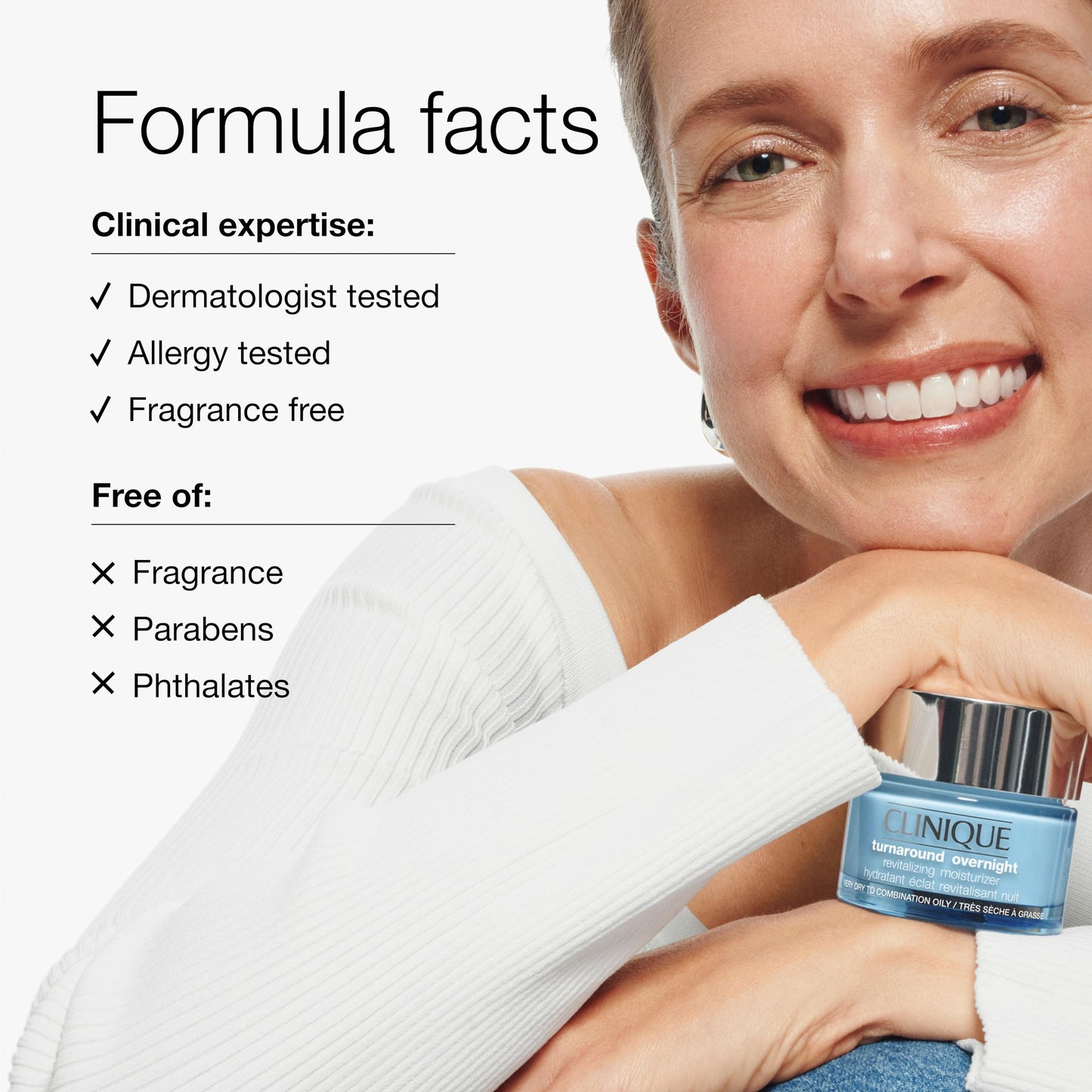 Clinique Turnaround Overnight Revitalizing facial cream showing the clean texture and consistency.