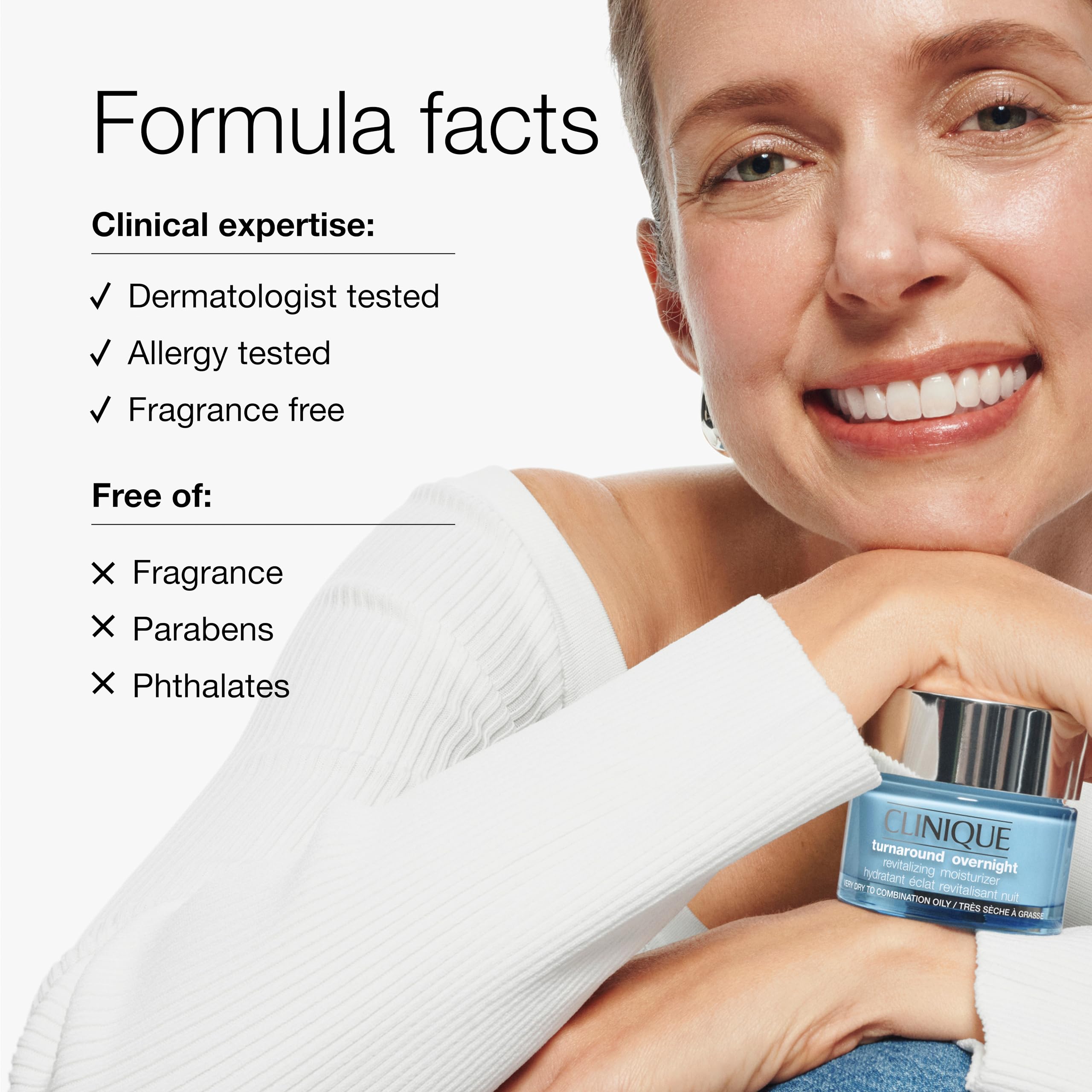 Clinique Turnaround Overnight Revitalizing facial cream showing the clean texture and consistency.