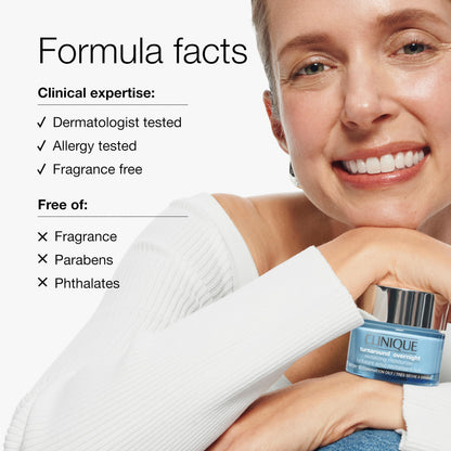 Clinique Turnaround Overnight Revitalizing facial cream showing the clean texture and consistency.