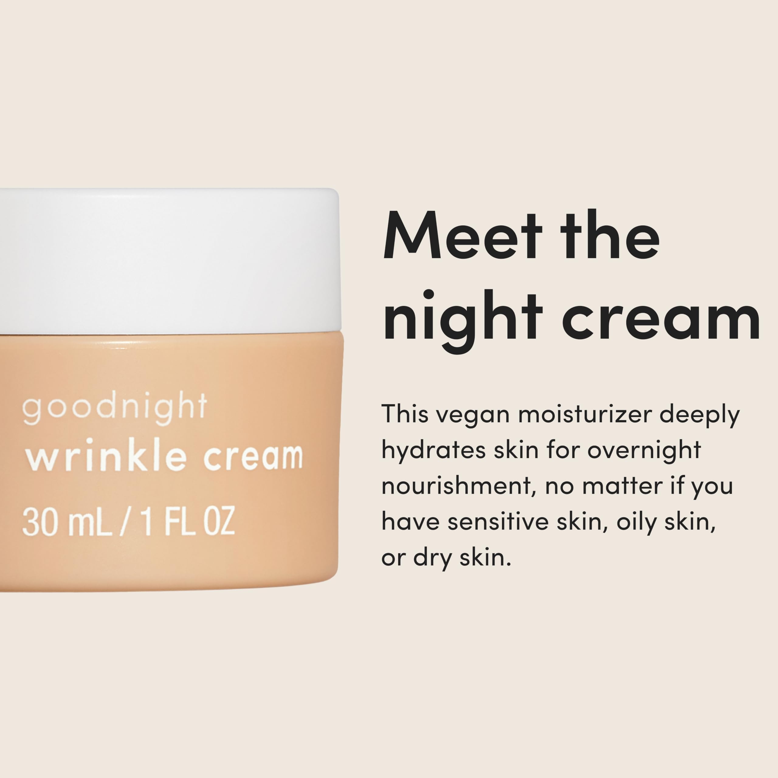 Hims mens anti aging night moisturizer showing the clean product container design