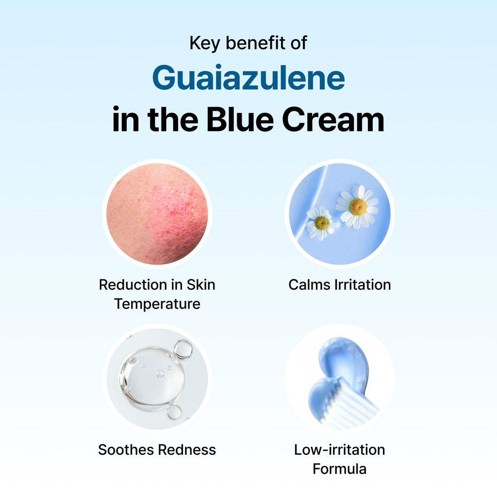 DearKlairs Midnight Blue Calming Cream lifestyle shot for sensitive skin care