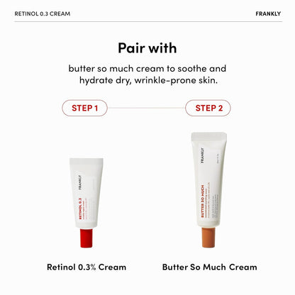 Authentic Frankly retinol cream box and tube side view design