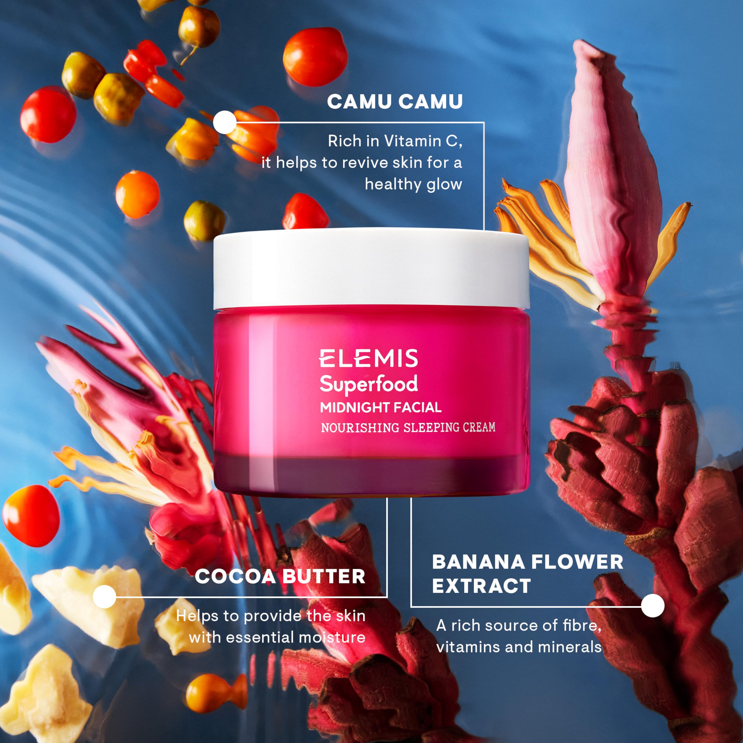 Texture preview of the lightweight prebiotic facial cream on a smooth surface