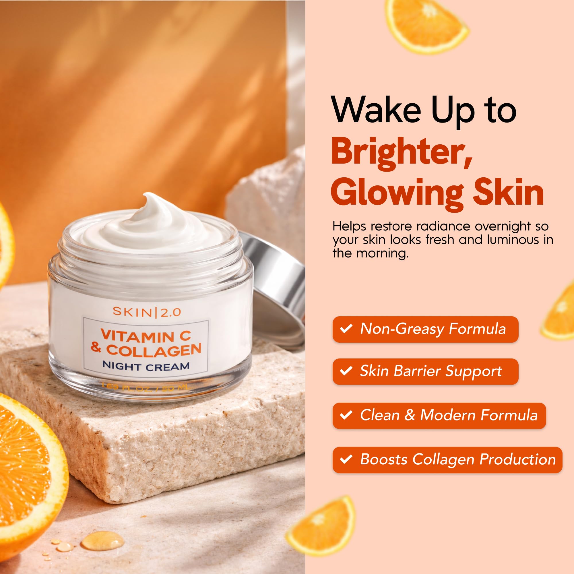 Skin 2.0 dynamic shot of hydrating collagen moisturizer for uneven skin