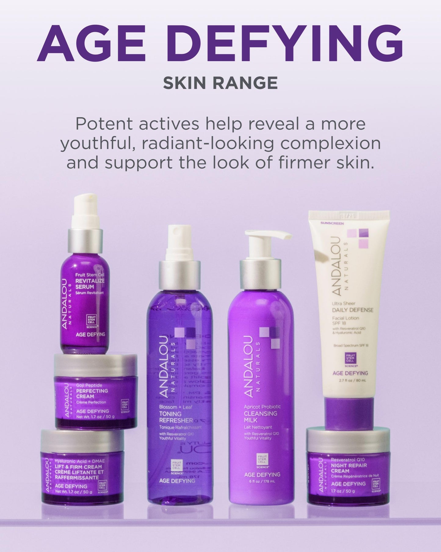 Back label details of Andalou Naturals Resveratrol Q10 cream showing full ingredient list.