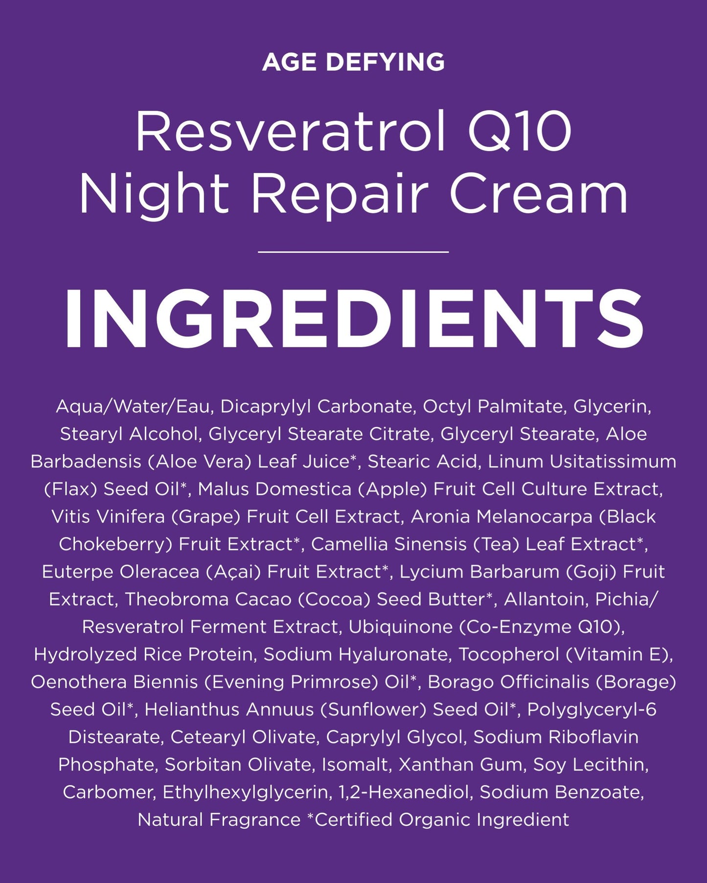 Andalou Naturals Age Defying Night Repair Cream bottle top view showing the silver cap design.