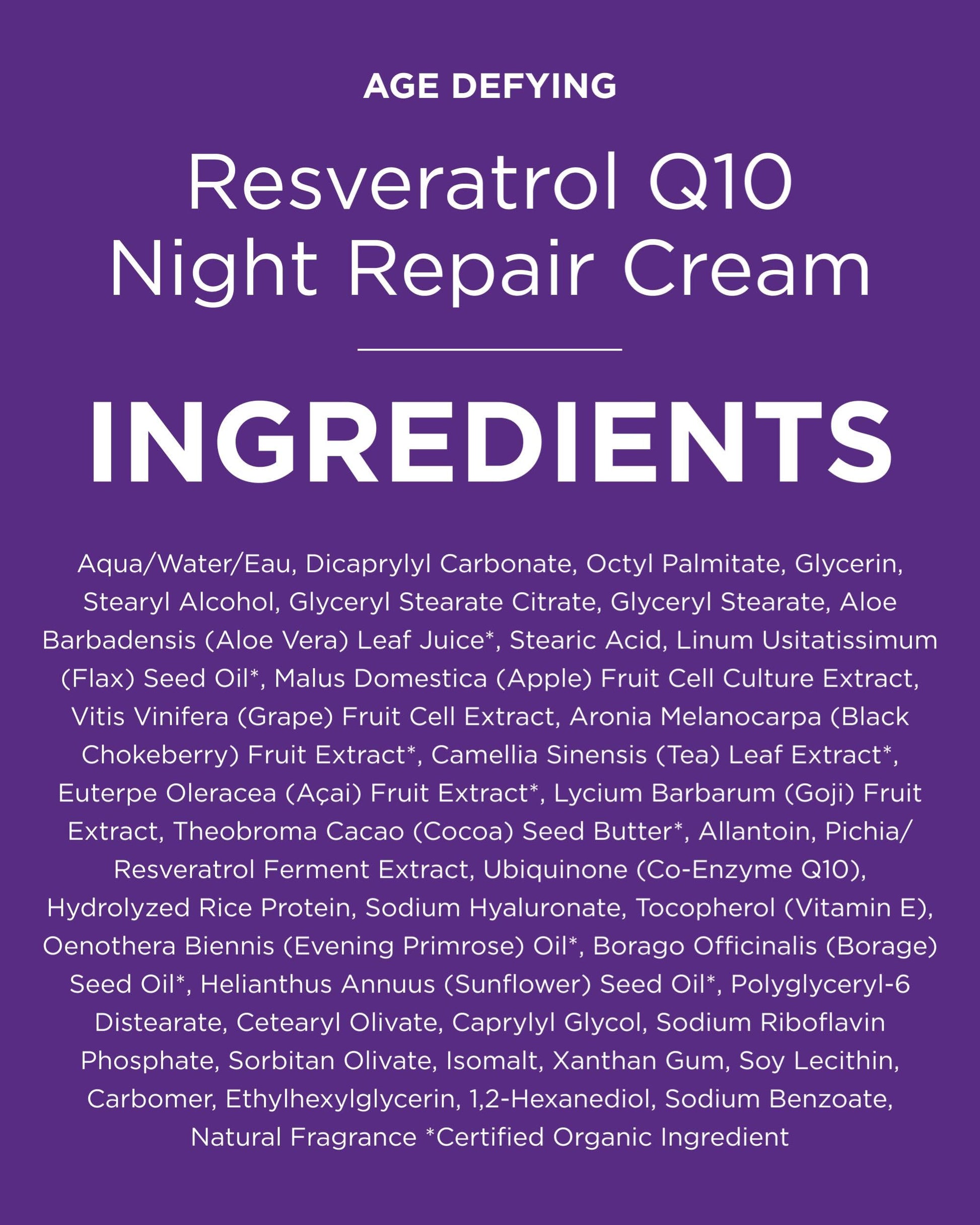 Andalou Naturals Age Defying Night Repair Cream bottle top view showing the silver cap design.