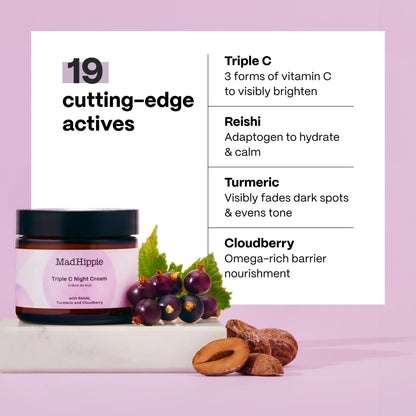 Mad Hippie Triple C moisturizer jar display highlighting clean beauty ingredients