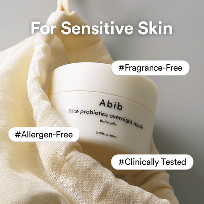 Abib rice bran extract overnight face mask container top view