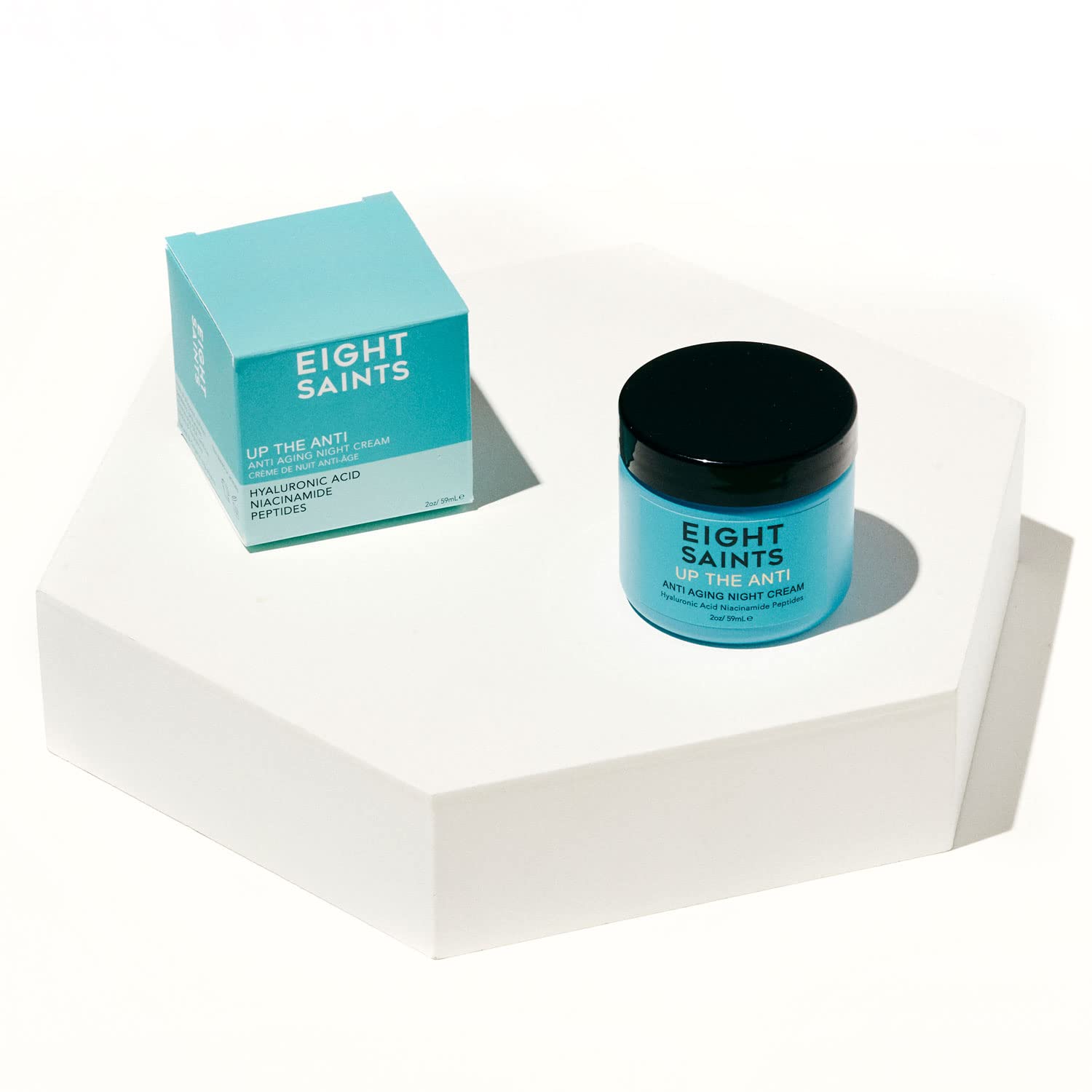 Eight Saints Up The Anti anti aging night cream texture inside the container
