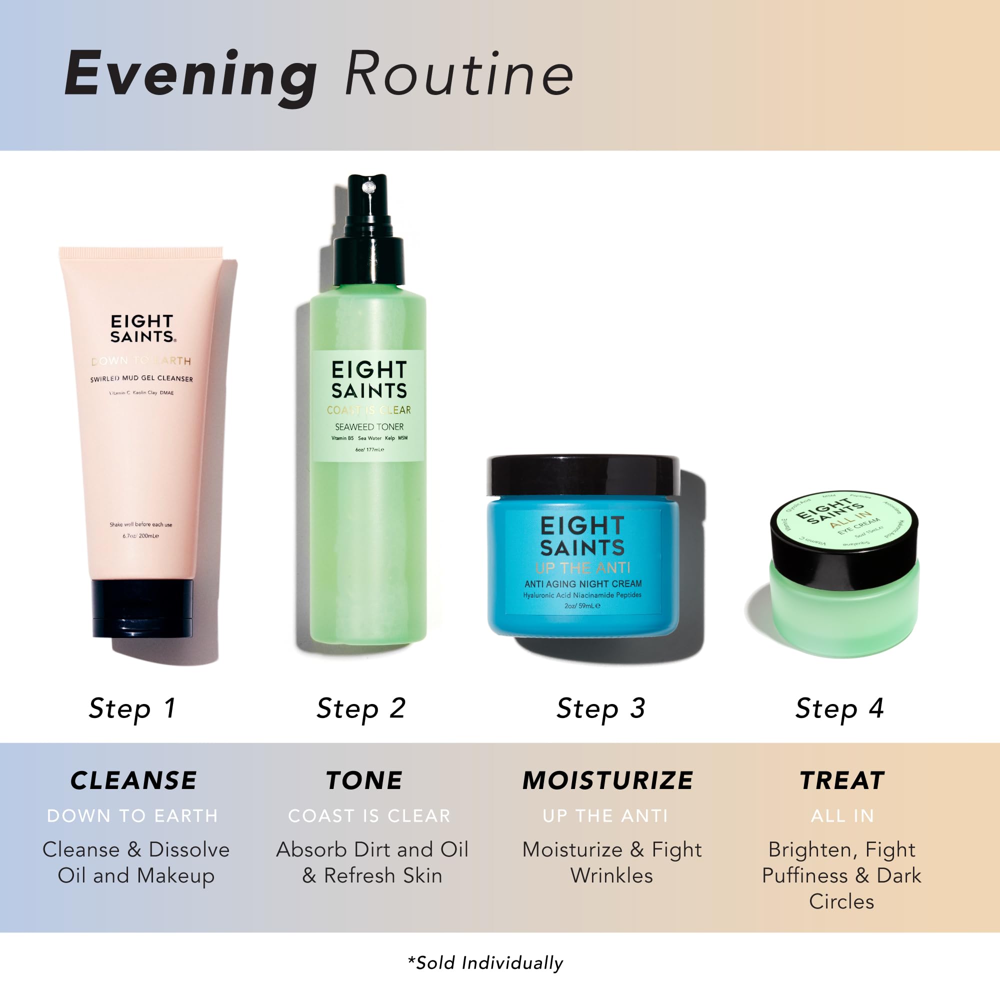 Eight Saints night cream face and neck formula jar with box