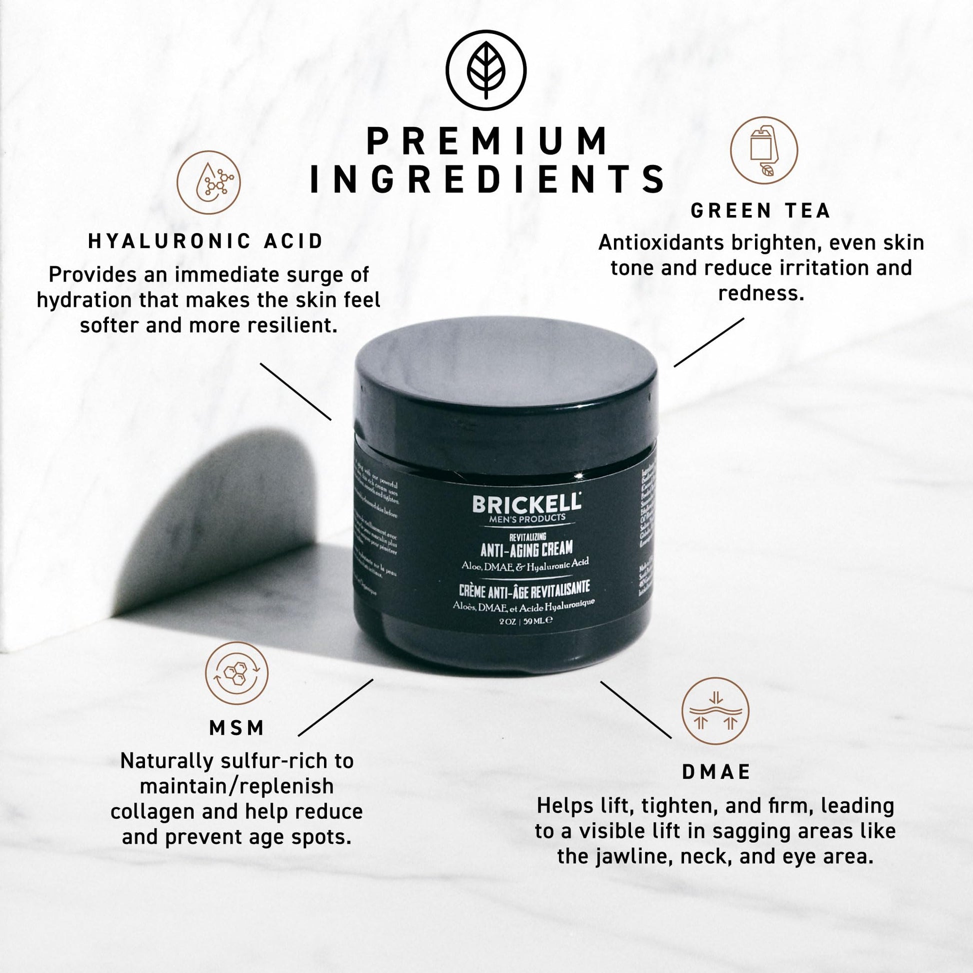 Authentic Brickell natural and organic anti wrinkle night cream package view