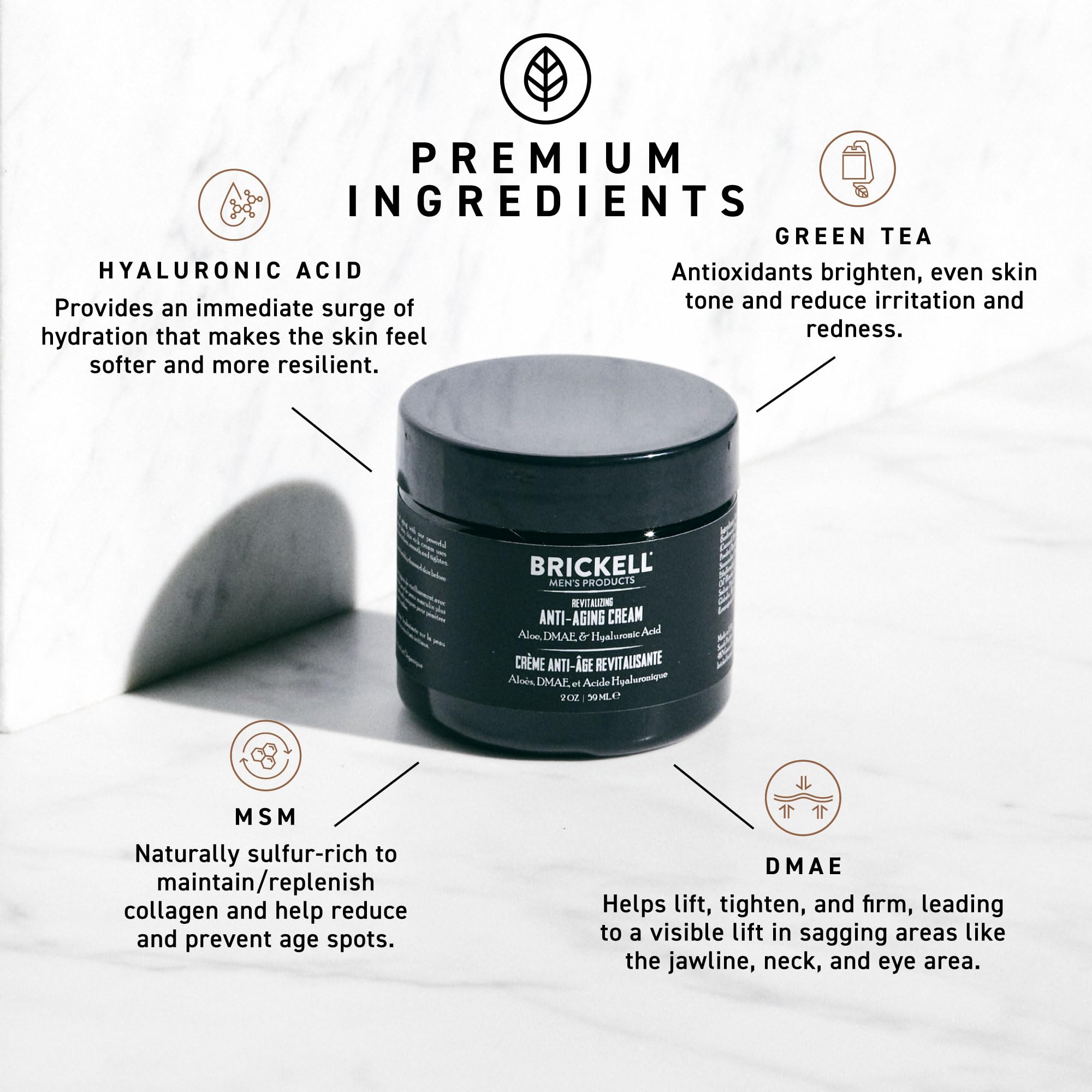 Authentic Brickell natural and organic anti wrinkle night cream package view