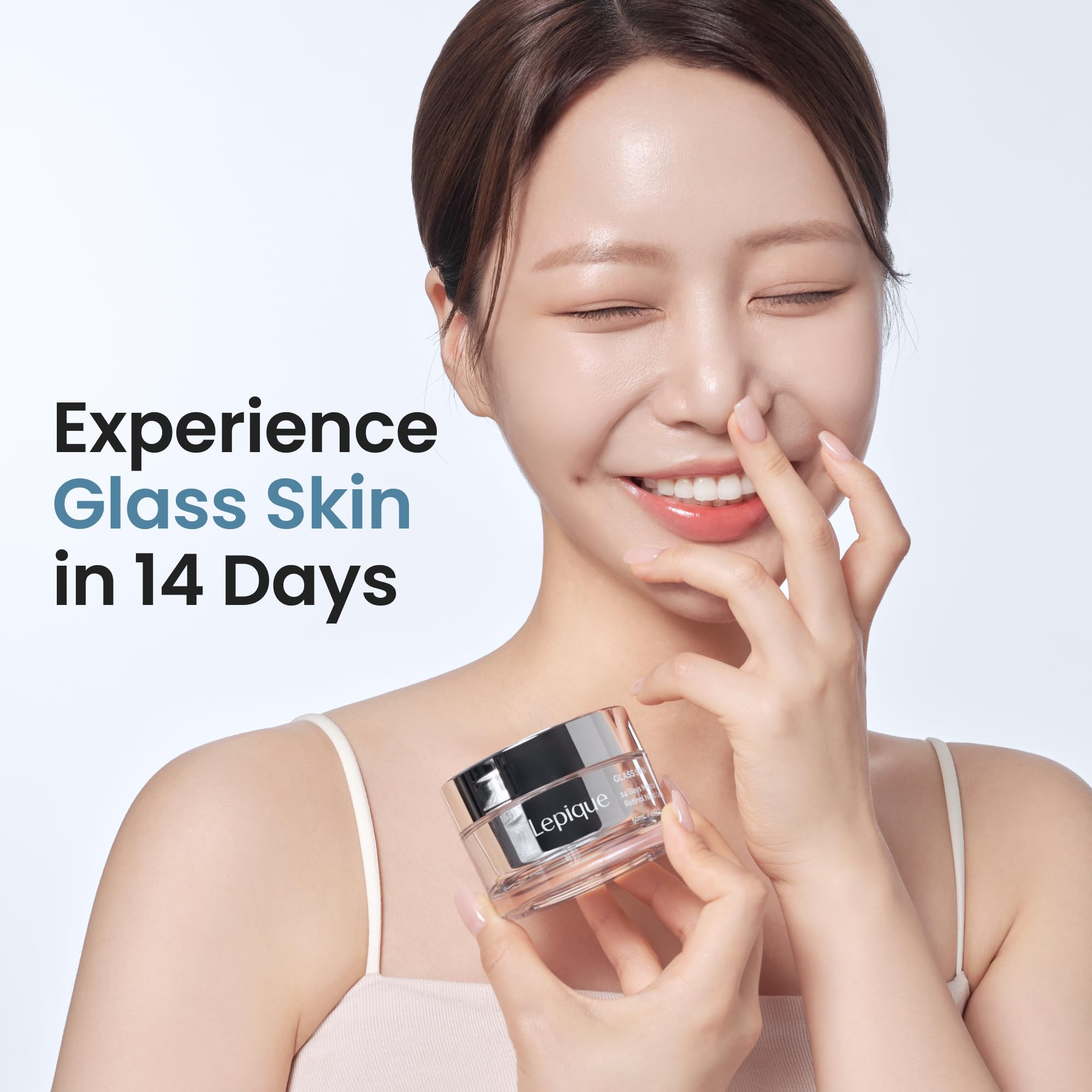Lepique premium overnight repair cream packaging showing collagen and centella ingredients