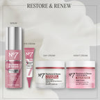 No7 restore and renew night cream lifestyle presentation