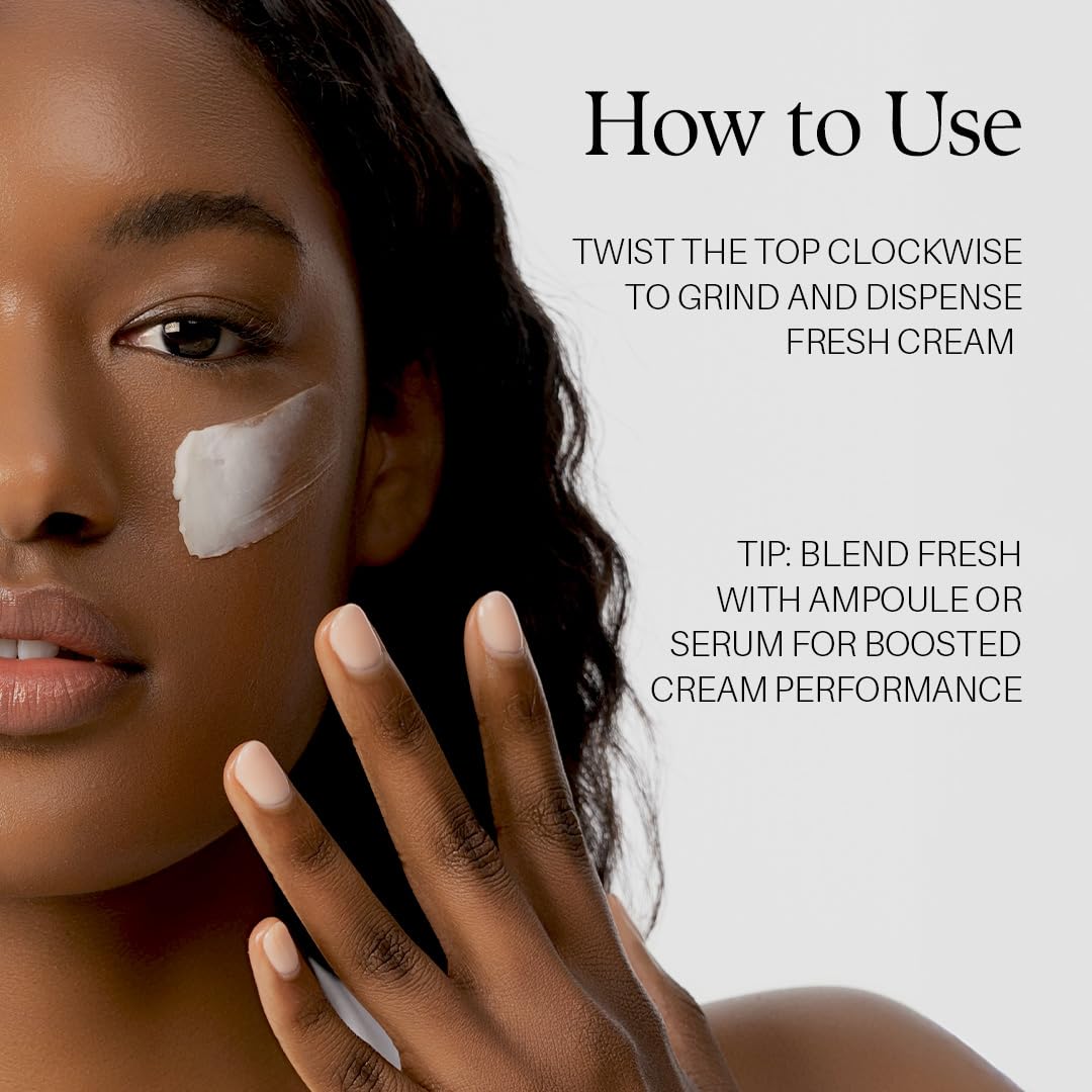 Vegan certified Korean elasticity boost cream open jar view