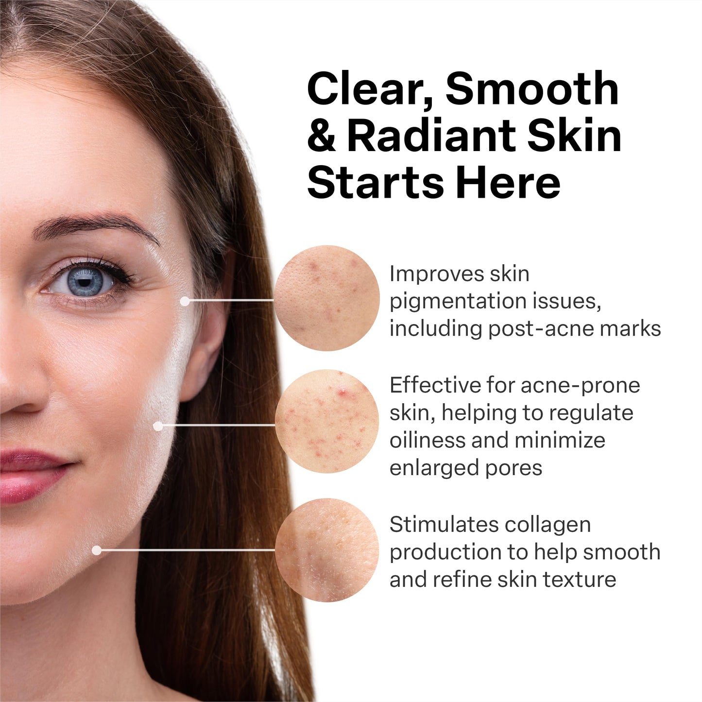 Pea-sized amount of thick A313 Retinol cream texture on fingertips for correct application