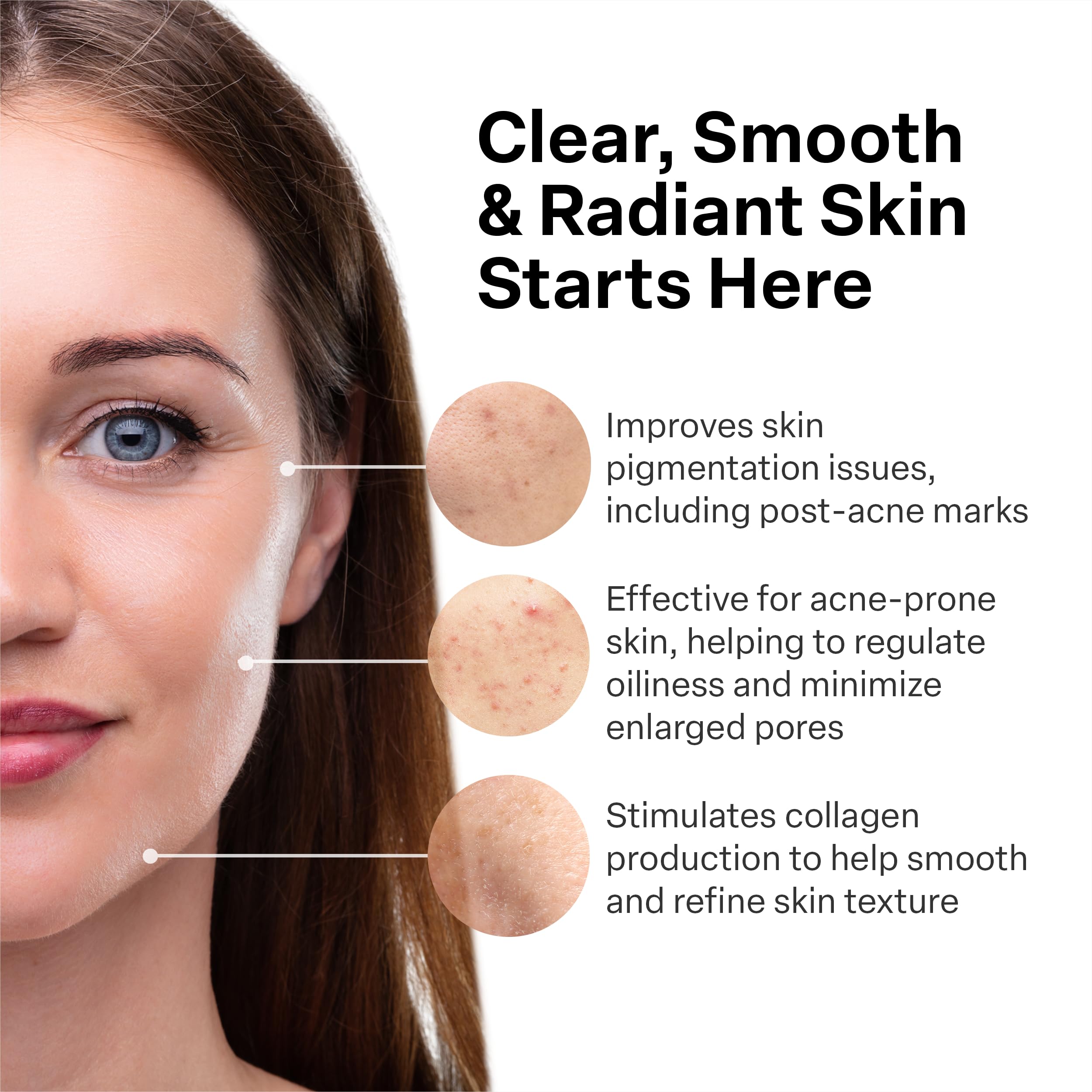 Pea-sized amount of thick A313 Retinol cream texture on fingertips for correct application