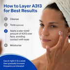 A313 Anti Aging Vitamin A cream tube next to outer box packaging